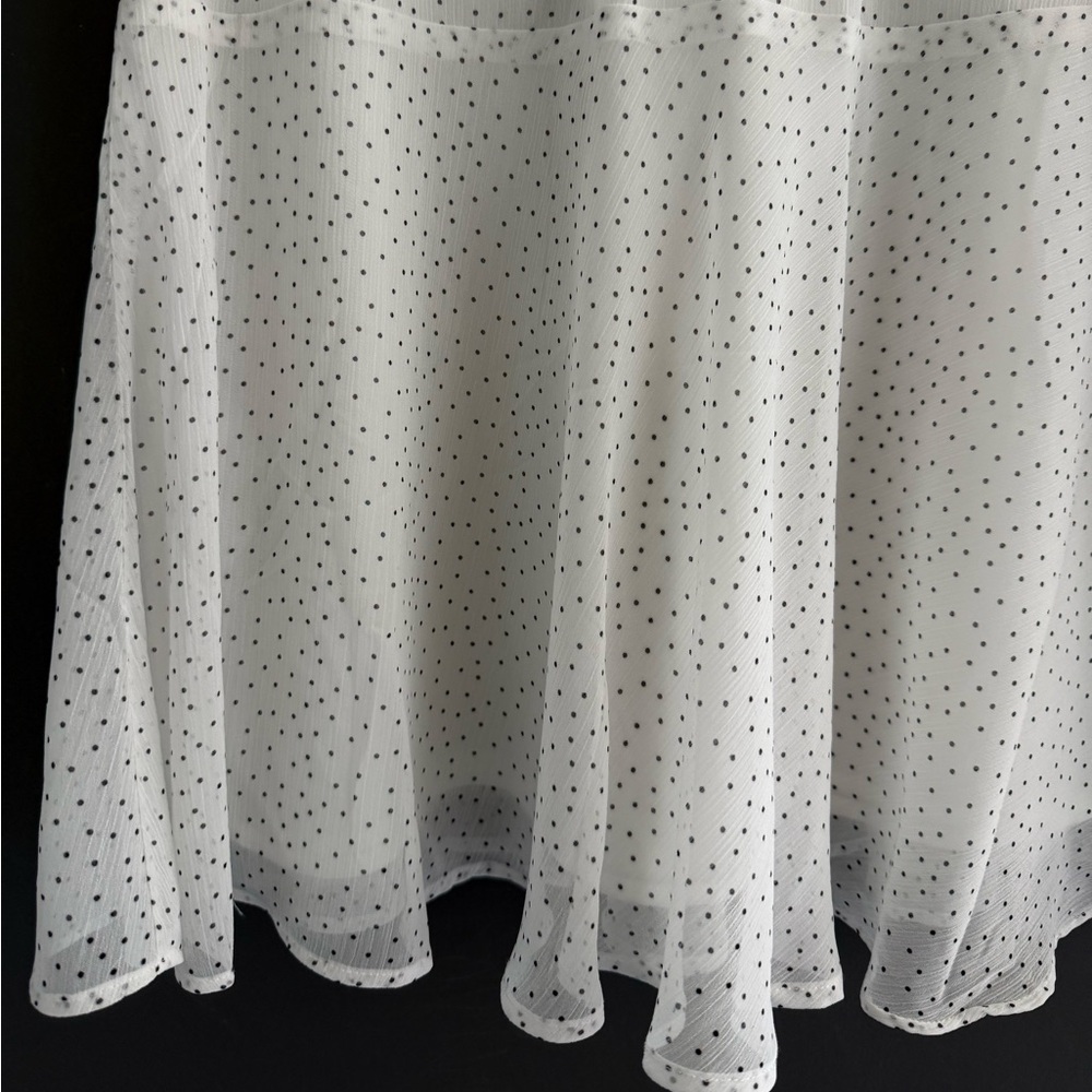 Banana Republic White Polka Dots Flowy Mini A-Line Summer Chic size Small - Picture 6 of 16